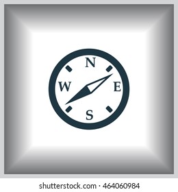 Compass flat icon. Vector illustration EPS.
