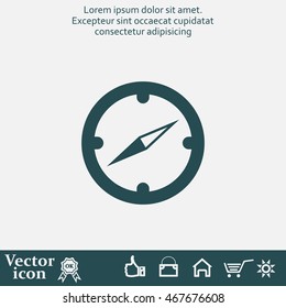 Compass flat icon. Vector illustration EPS.