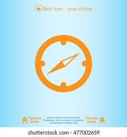 Compass flat icon. Vector illustration EPS.