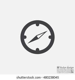 Compass flat icon. Vector illustration EPS.