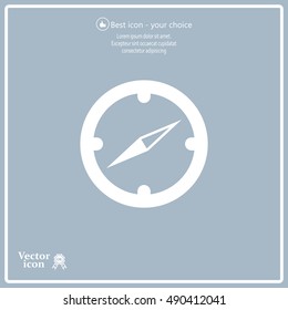 Compass flat icon. Vector illustration EPS.