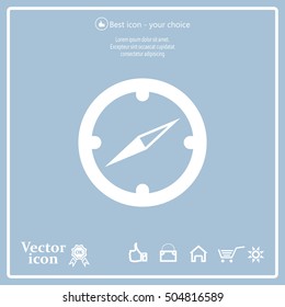 Compass flat icon. Vector illustration EPS.