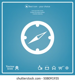 Compass flat icon. Vector illustration EPS.