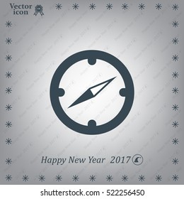 Compass flat icon. Vector illustration EPS.