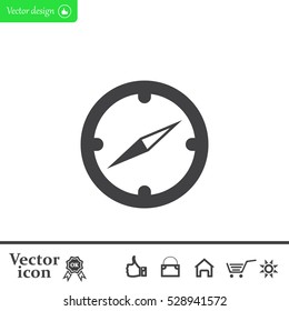 Compass flat icon. Vector illustration EPS.