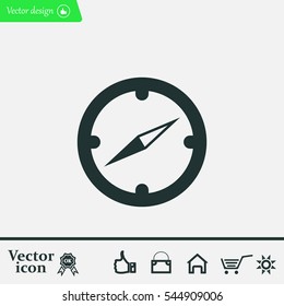 Compass flat icon. Vector illustration EPS.