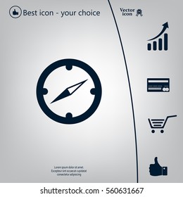 Compass flat icon. Vector illustration EPS.