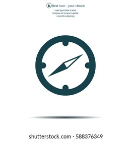 Compass flat icon. Vector illustration EPS.
