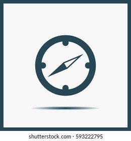 Compass flat icon. Vector illustration EPS.