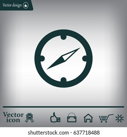 Compass flat icon. Vector illustration EPS.