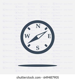 Compass flat icon. Vector illustration EPS.