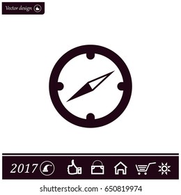Compass flat icon. Vector illustration EPS.