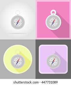 compass flat icons vector illustration isolated on background