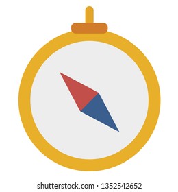 Compass flat illustration on white