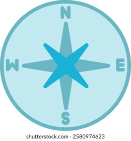 Compass Flat Illustration Vector Design