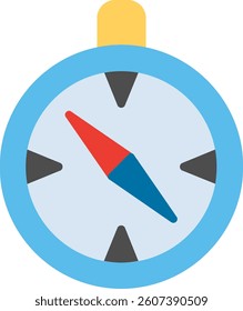 Compass Flat Illustration Vector Design