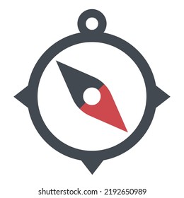 Compass flat logo icon. Navigation vector illustration