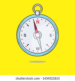 compass with flat style. can use to many design