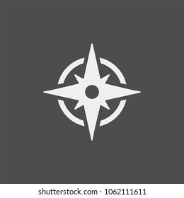 Compass flat vector icon