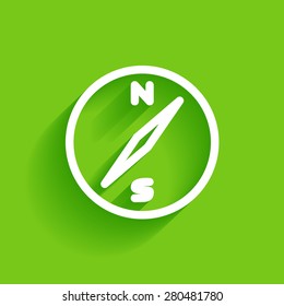 compass  flat  vector icon