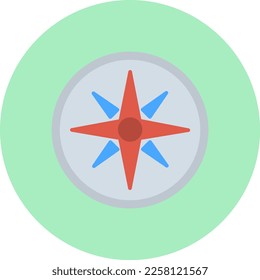 Compass Flat Vector Icon Design