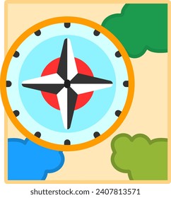 Compass Flat Vector Icon Design
