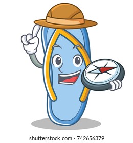Compass flip flops character cartoon