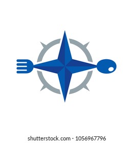 Compass Food Logo Icon Design