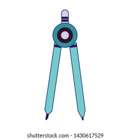 Compass geometric tool symbol isolated vector illustration graphic design