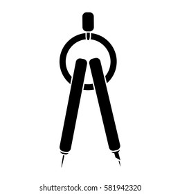 compass geometry drawing school pictogram