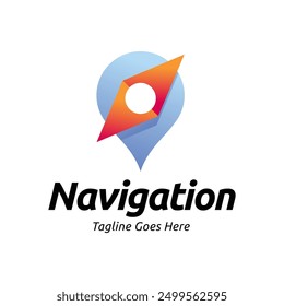 Compass Global Globe Earth Adventure GPS-Navigationslogo. Vektorgrafik