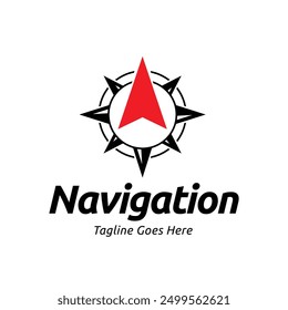 Compass Global Globe Earth Adventure GPS-Navigationslogo. Vektorgrafik