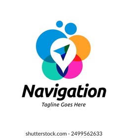 Compass Global Globe Earth Adventure GPS navigation logo design. Vector Illustration