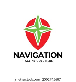 Compass Global Globe Earth Adventure GPS navigation logo design. Vector Illustration