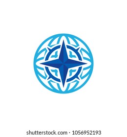 Compass Globe Logo Icon Design