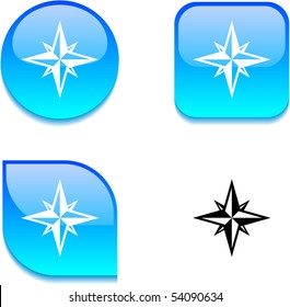 Compass glossy vibrant web buttons.