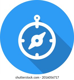 Diseño de iconos de vectores de círculo de glifos de brújula
