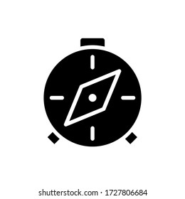 Diseño de iconos de glifos de brújula. Ilustración vectorial de marca de navegación.