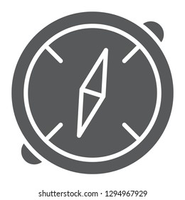 Compass glyph icon, destination and equipment, navigation sign, vector graphics, a solid pattern on a white background, eps 10.