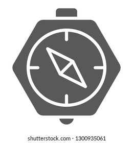 Compass glyph icon, geography and direction, navigation sign, vector graphics, a solid pattern on a white background, eps 10.