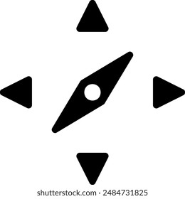 compass glyph icon illustration vector