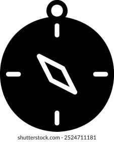 compass glyph icon illustration vector