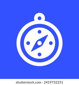 Compass glyph icon, navigation sign vector graphics, Compass symbol pictogram isolated on a white background. Suitable for Web Page, Mobile App, UI, UX and GUI design. eps 10.
