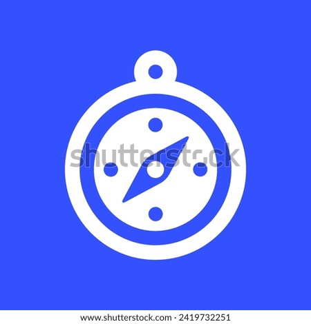 Compass glyph icon, navigation sign vector graphics, Compass symbol pictogram isolated on a white background. Suitable for Web Page, Mobile App, UI, UX and GUI design. eps 10.