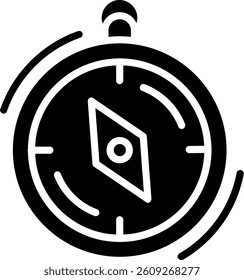 Compass Glyph Icon Vector Design