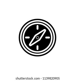 compass in glyph style icon vector