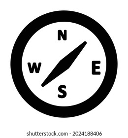 Compass Glyph Style vector icon which can easily modify or edit 