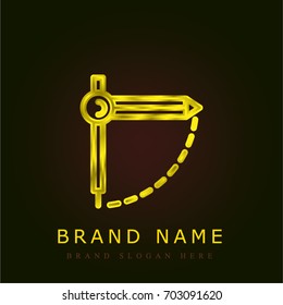 Compass golden metallic logo