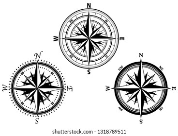 Geographical Compass Directions Horizon Stock Vector (Royalty Free ...