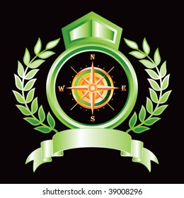 compass in green royal display